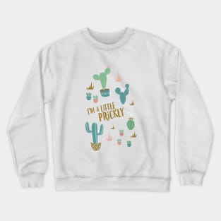 Prickly Cactus in Blush Pink Crewneck Sweatshirt